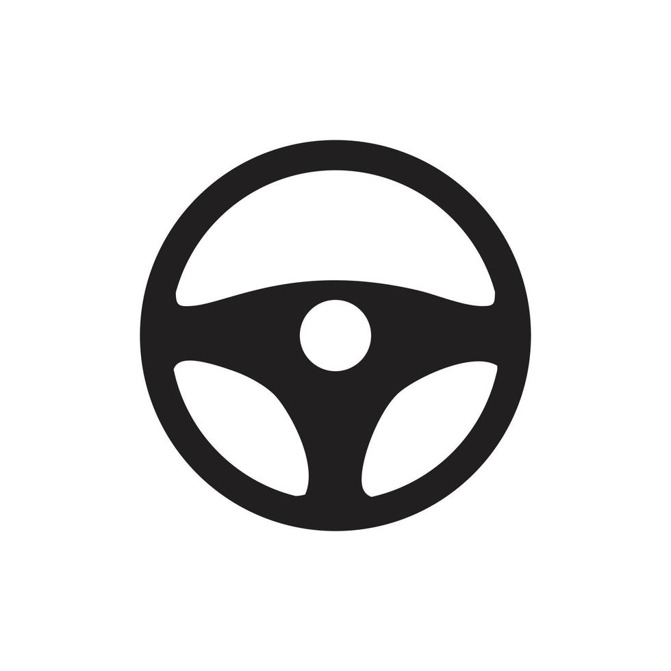 Steering wheel icon template black color editable. Steering wheel icon symbol Flat vector illustration for graphic and web design.