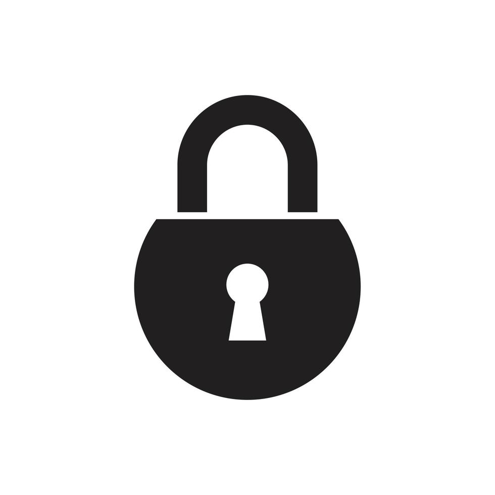 Padlock icon template black color editable. Padlock icon symbol Flat vector illustration for graphic and web design.