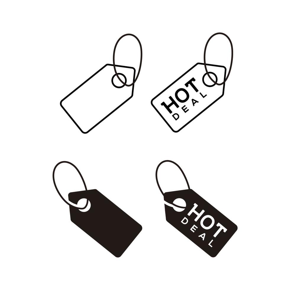 price tag icon of glyph style design vector template
