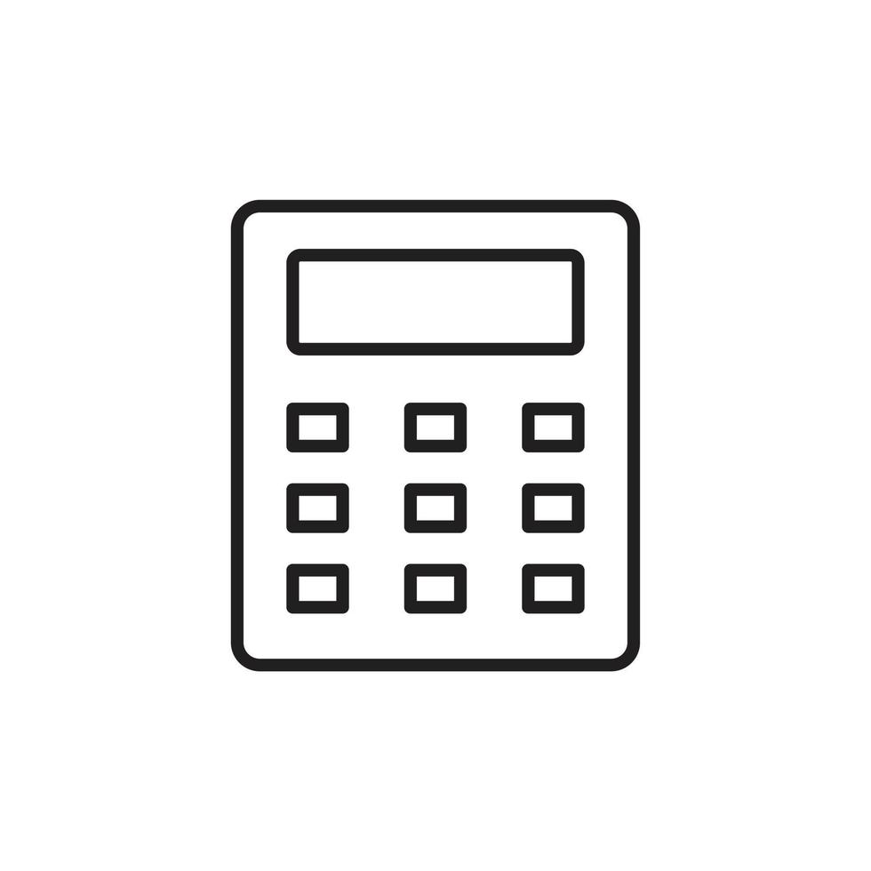 plantilla de icono de calculadora editable en color negro. vector
