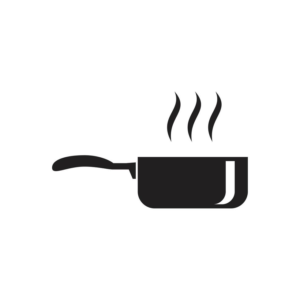 plantilla de icono de sartén de cocción en color negro editable. Ilustración de vector plano de símbolo de icono de sartén para diseño gráfico y web.