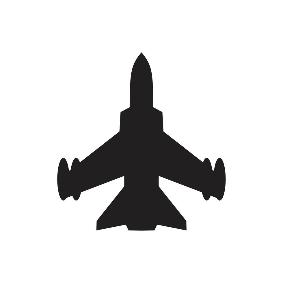 plantilla de icono de avión a reacción editable en color negro. Ilustración de vector plano de símbolo de icono de avión a reacción para diseño gráfico y web.