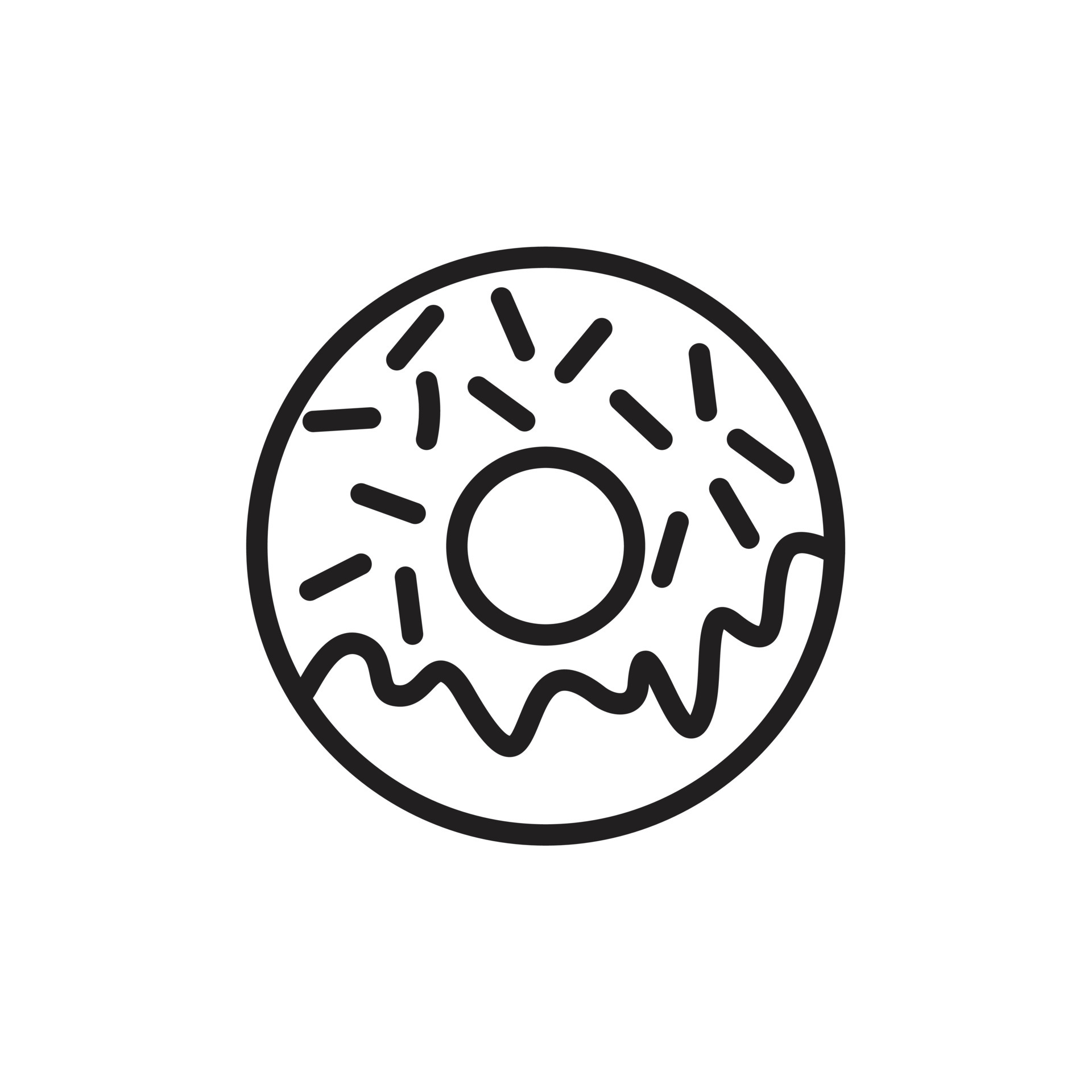 Donuts Icon Template Black Color Editable Donuts Icon Symbol Flat