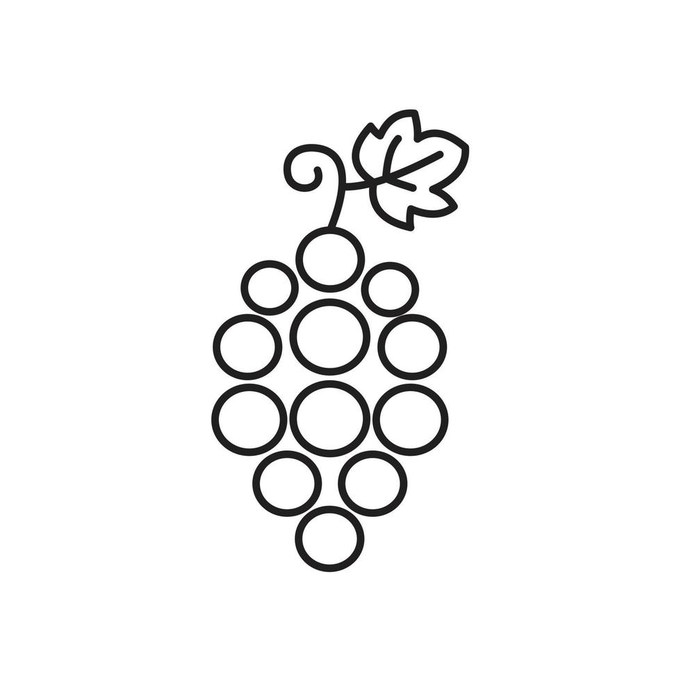 plantilla de icono de vector de uvas color negro editable. uvas vector icono símbolo plano vector ilustración para diseño gráfico y web.