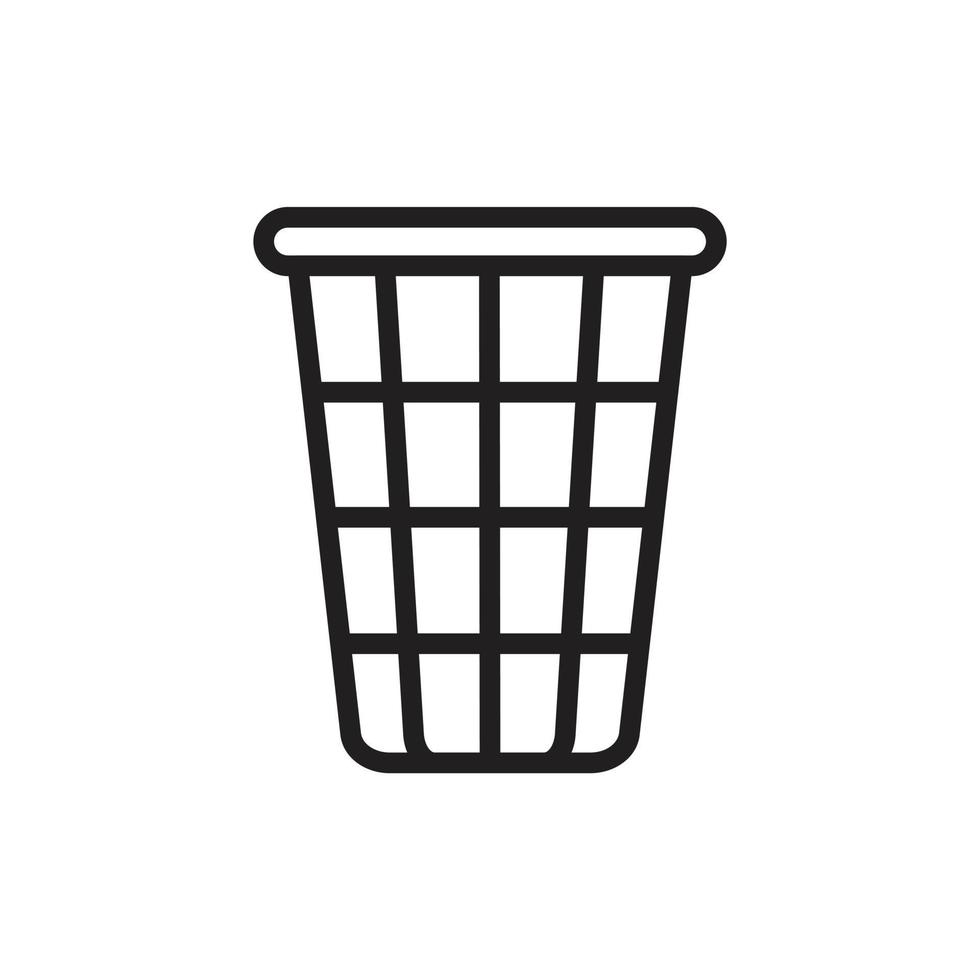 Bin Vector icon template black color editable. Bin Vector icon symbol Flat vector illustration for graphic and web design.
