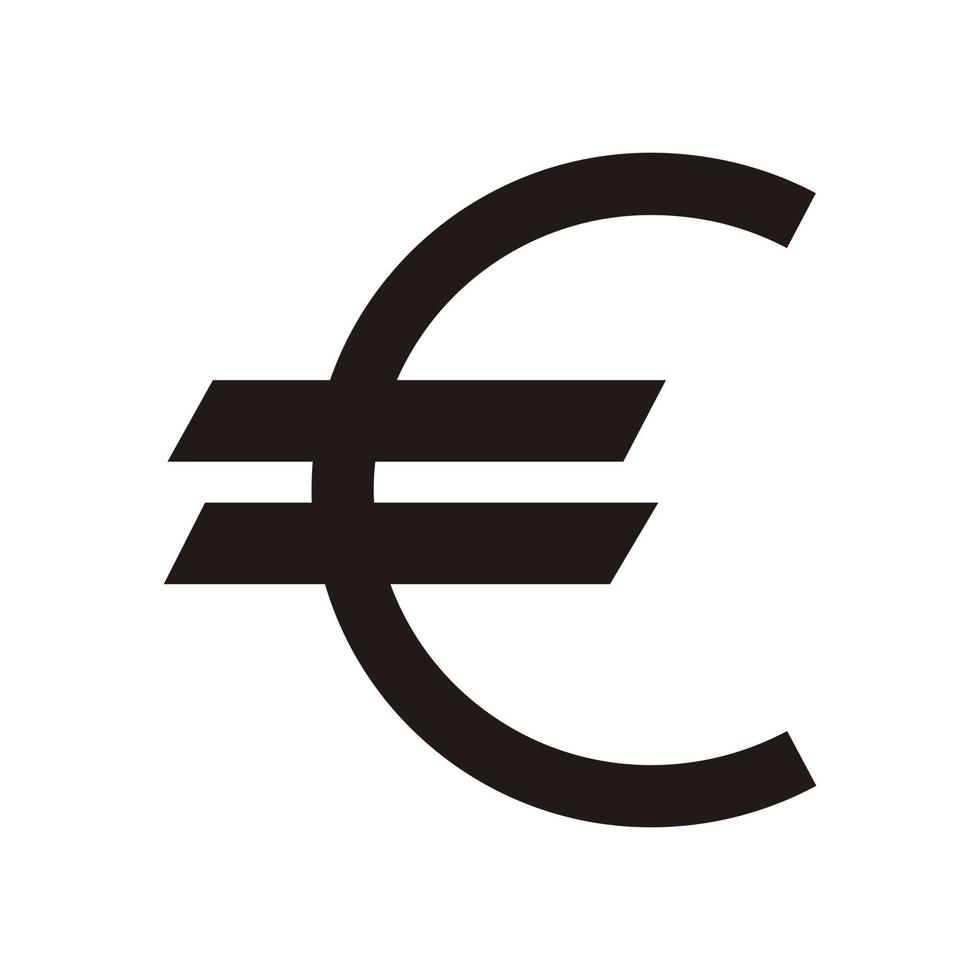 icono de signo de euro, ilustración de vector de euro.