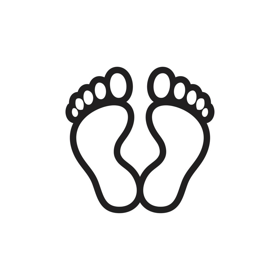 footprints vector icon template black color editable. footprints vector icon symbol Flat vector illustration for graphic and web design.