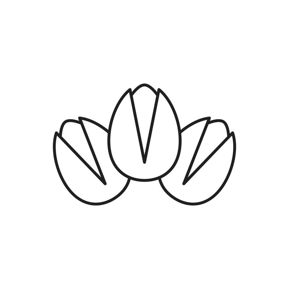 Pistachio simple line icon vector illustration. Editable stroke. 48x48 Pixel Perfect.
