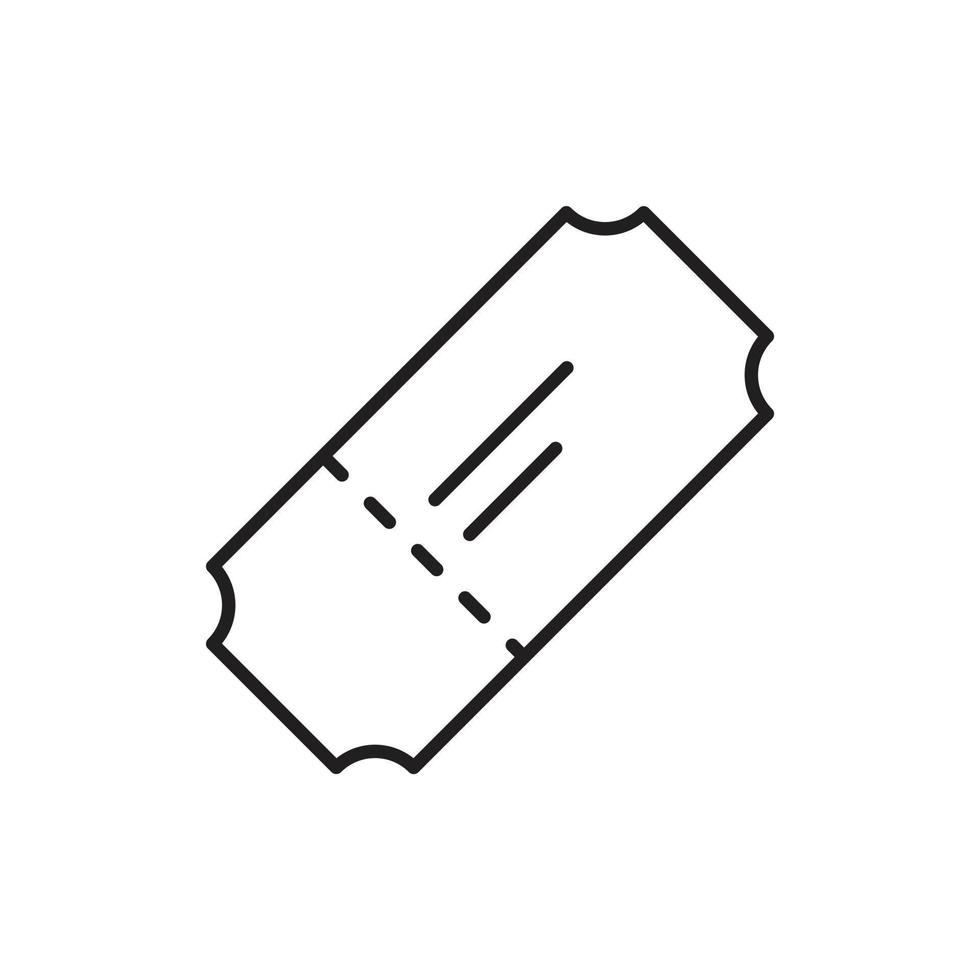 Ticket icon template black color editable. vector