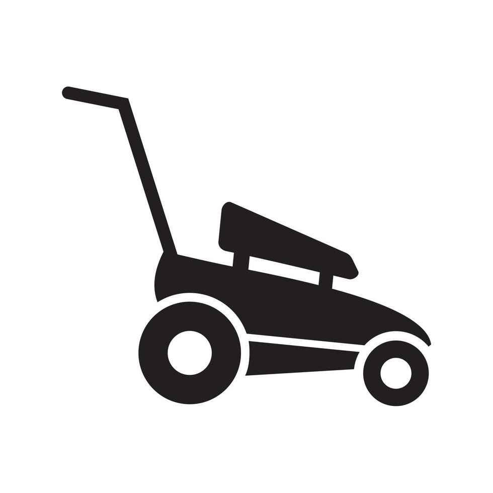 Lawn mower icon template black color editable. Lawn mower icon symbol Flat vector illustration for graphic and web design.