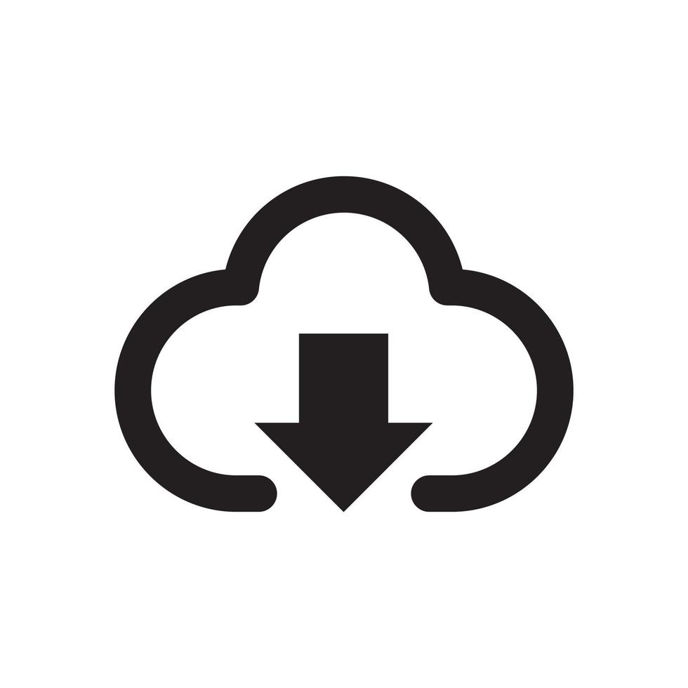 Download Cloud icon template black color editable. Download Cloud icon symbol Flat vector illustration for graphic and web design.