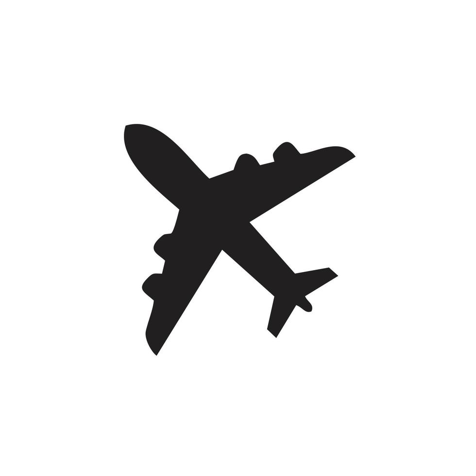 plantilla de icono de avión color negro editable. vector