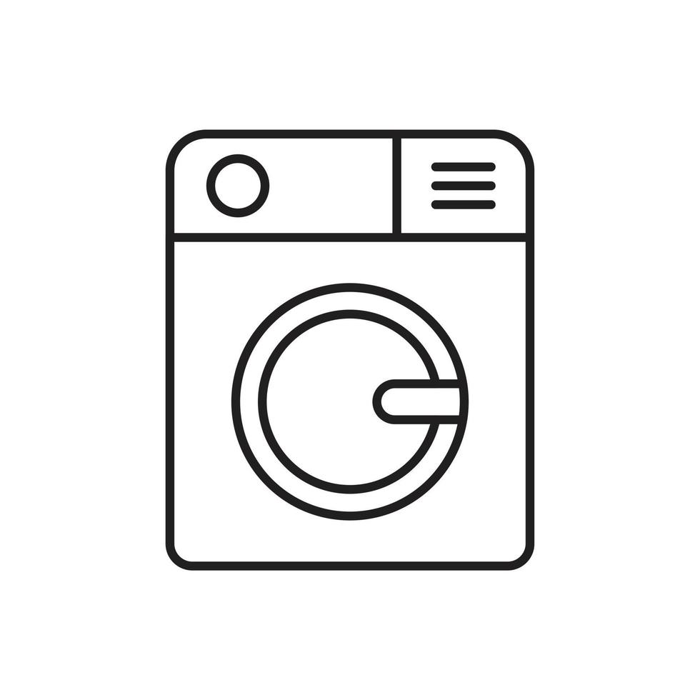 Washing machine icon template black color editable. vector