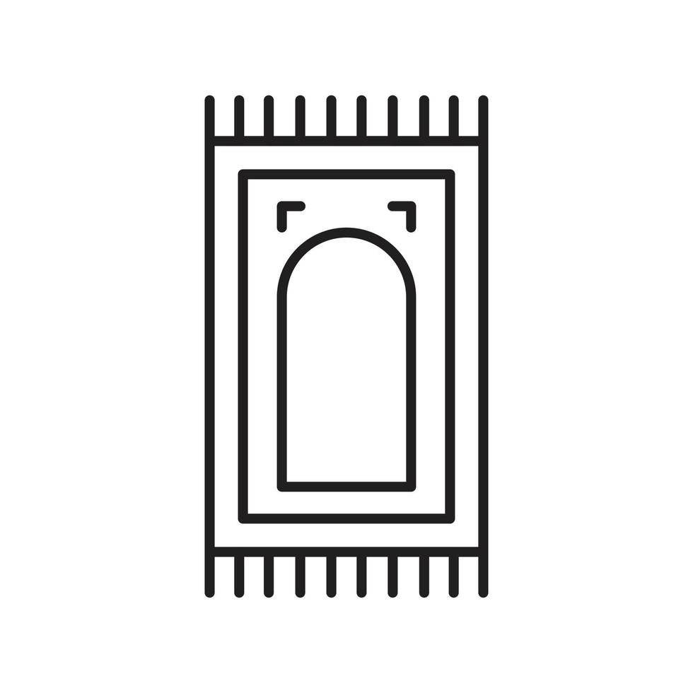 Plantilla de icono de alfombra de oración en color negro editable. ilustración de vector plano de símbolo de icono de alfombra de oración para diseño gráfico y web.