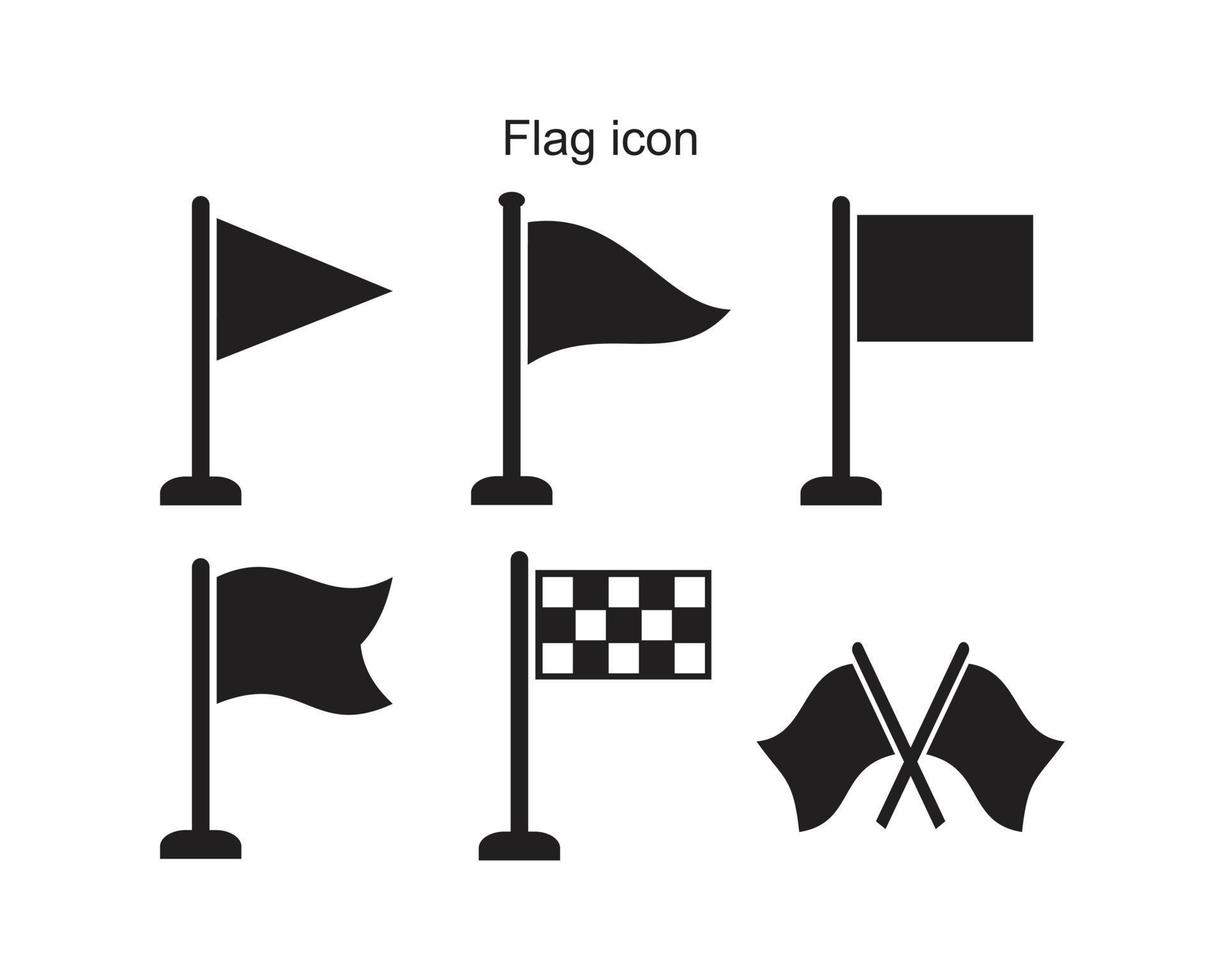 flag icon template black color editable. flag icon symbol Flat vector illustration for graphic and web design.