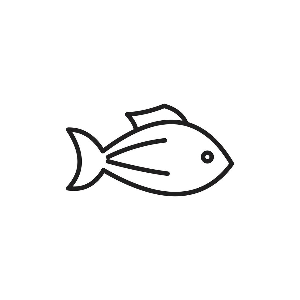 Fish icon template black color editable. Fish icon icon symbol Flat vector illustration for graphic and web design.