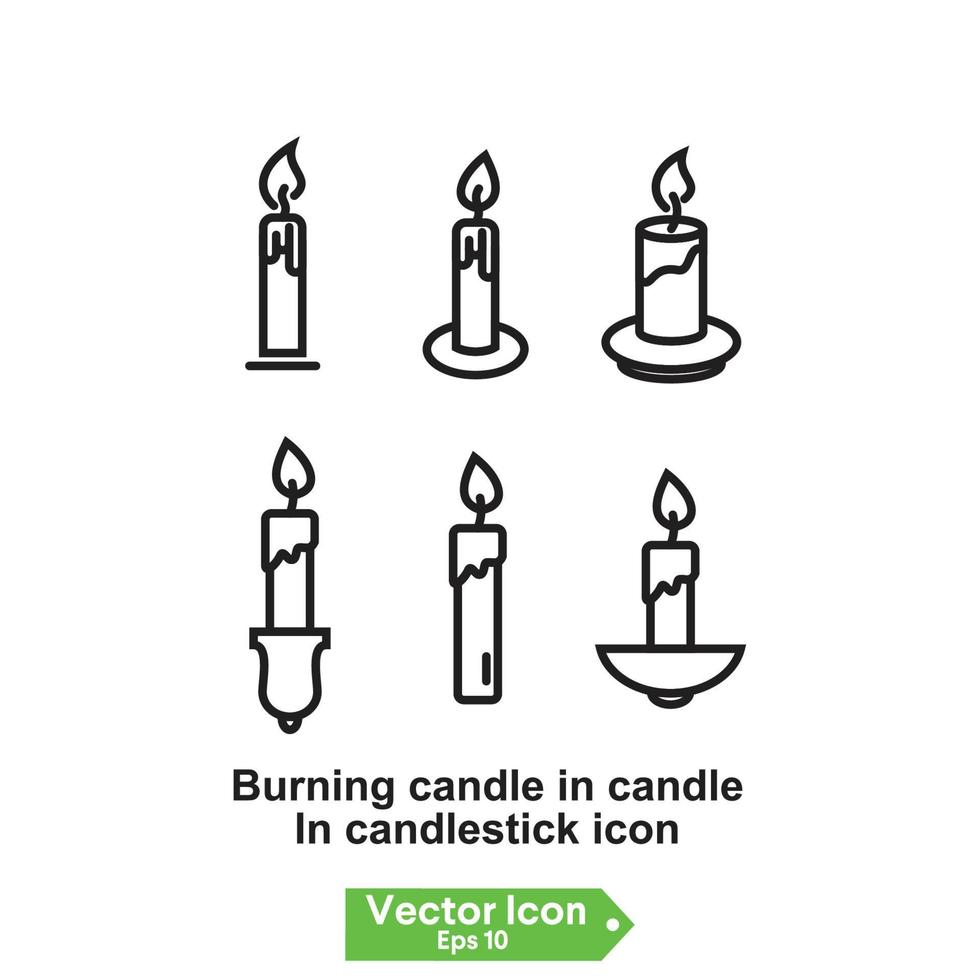 Candle icon - Vector. burn candle icon vector