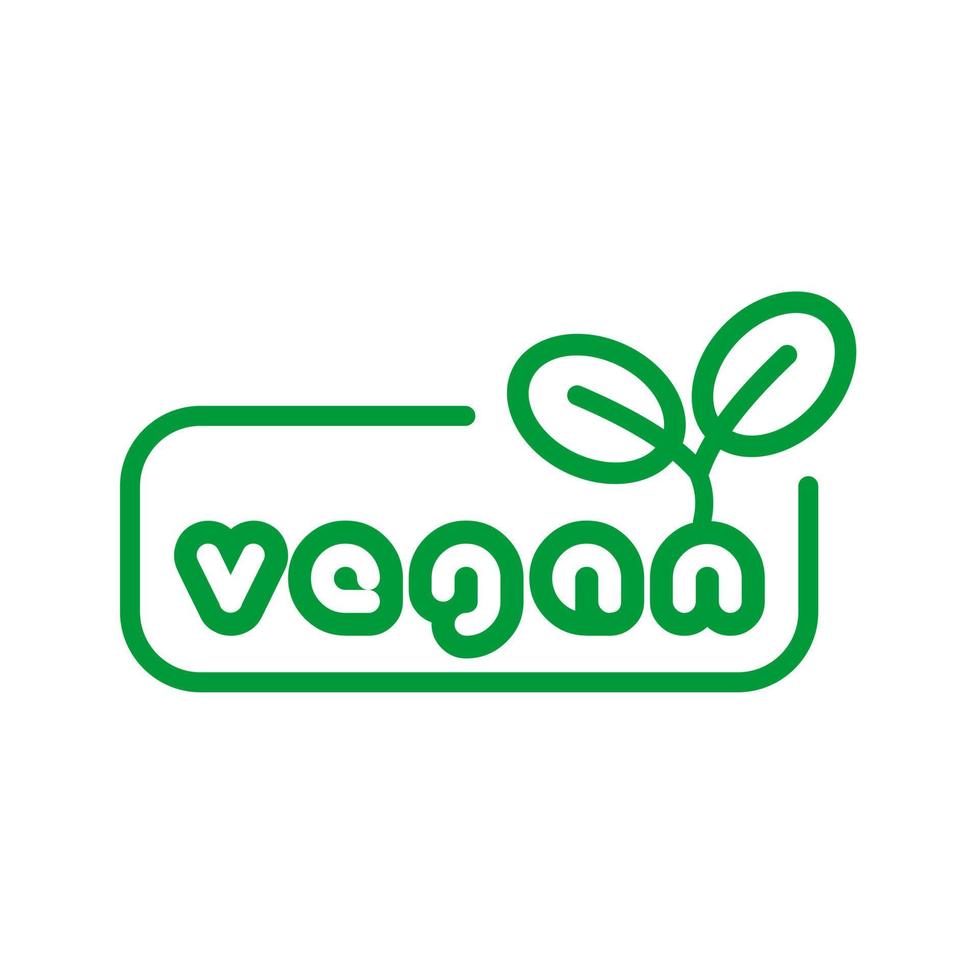 icono de vector vegano, icono para comida vegana