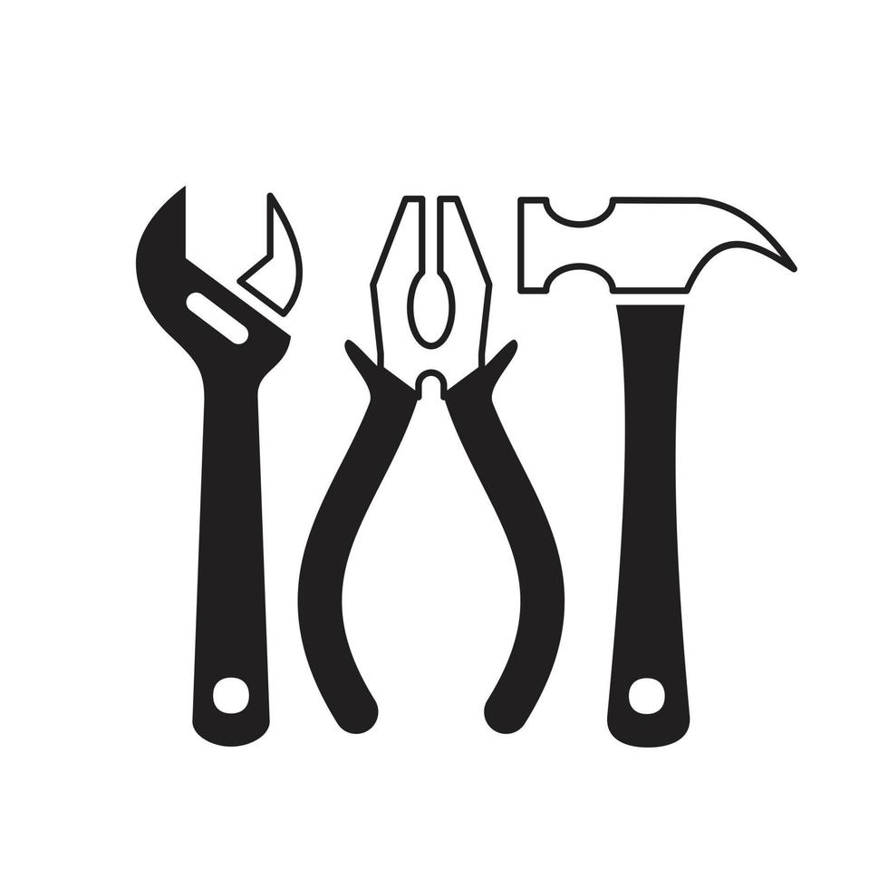 Wrench and screwdriver flat Icon template black color editable. Wrench and screwdriver flat Icon symbol Flat vector illustration for graphic and web design.