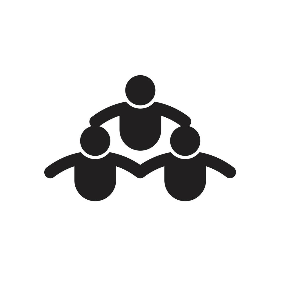 Team work Icon template black color editable. Team work Icon symbol Flat vector illustration for graphic and web design.