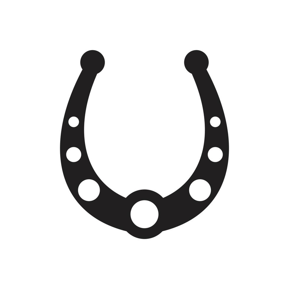 Horse shoe Icon template black color editable. Horse shoe Icon symbol Flat vector illustration for graphic and web design.