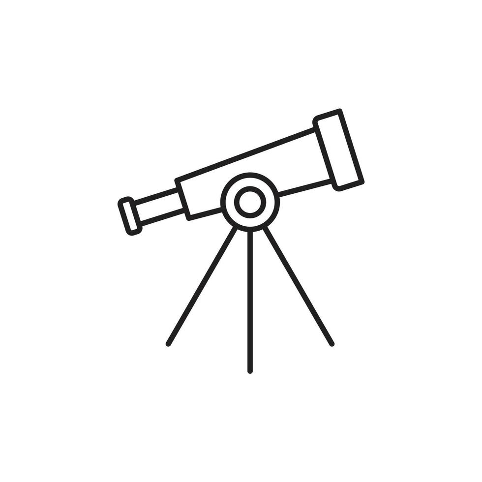 Telescope icon template black color editable. Telescope icon symbol Flat vector illustration for graphic and web design.