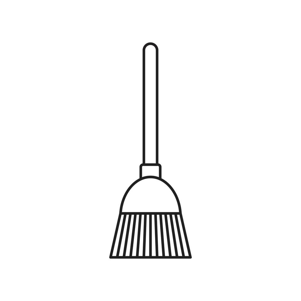 broom icon template black color editable. broom icon symbol Flat vector ...
