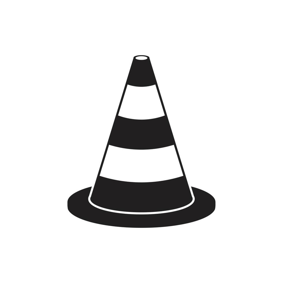 Traffic cone icon template black color editable. vector