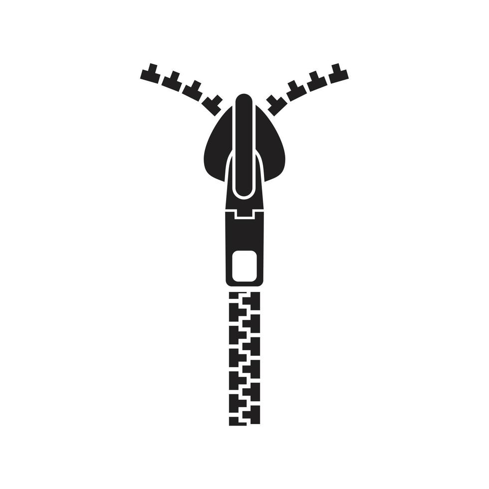 Zipper zip pulls or zipper pullers vector Icon template black color ...