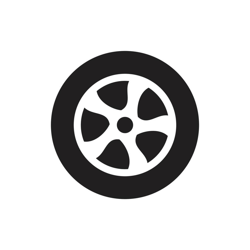 Tire Wheel icon template black color editable. Tire Wheel icon symbol Flat vector illustration for graphic and web design.