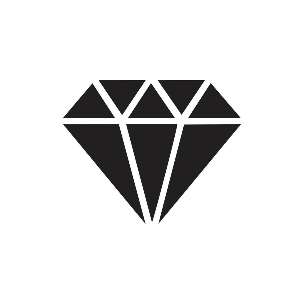 plantilla de icono de vector de diamante color negro editable. ilustración de vector plano de símbolo de icono de vector de diamante para diseño gráfico y web.