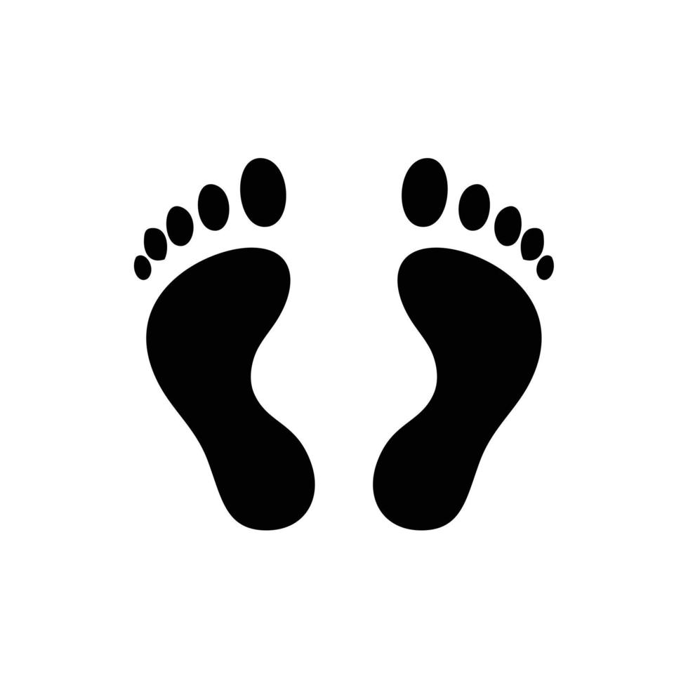 footprints vector icon template black color editable. footprints vector icon symbol Flat vector illustration for graphic and web design.