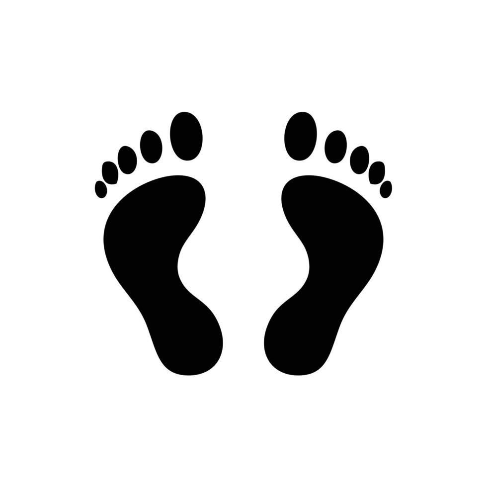 footprints vector icon template black color editable. footprints vector icon symbol Flat vector illustration for graphic and web design.