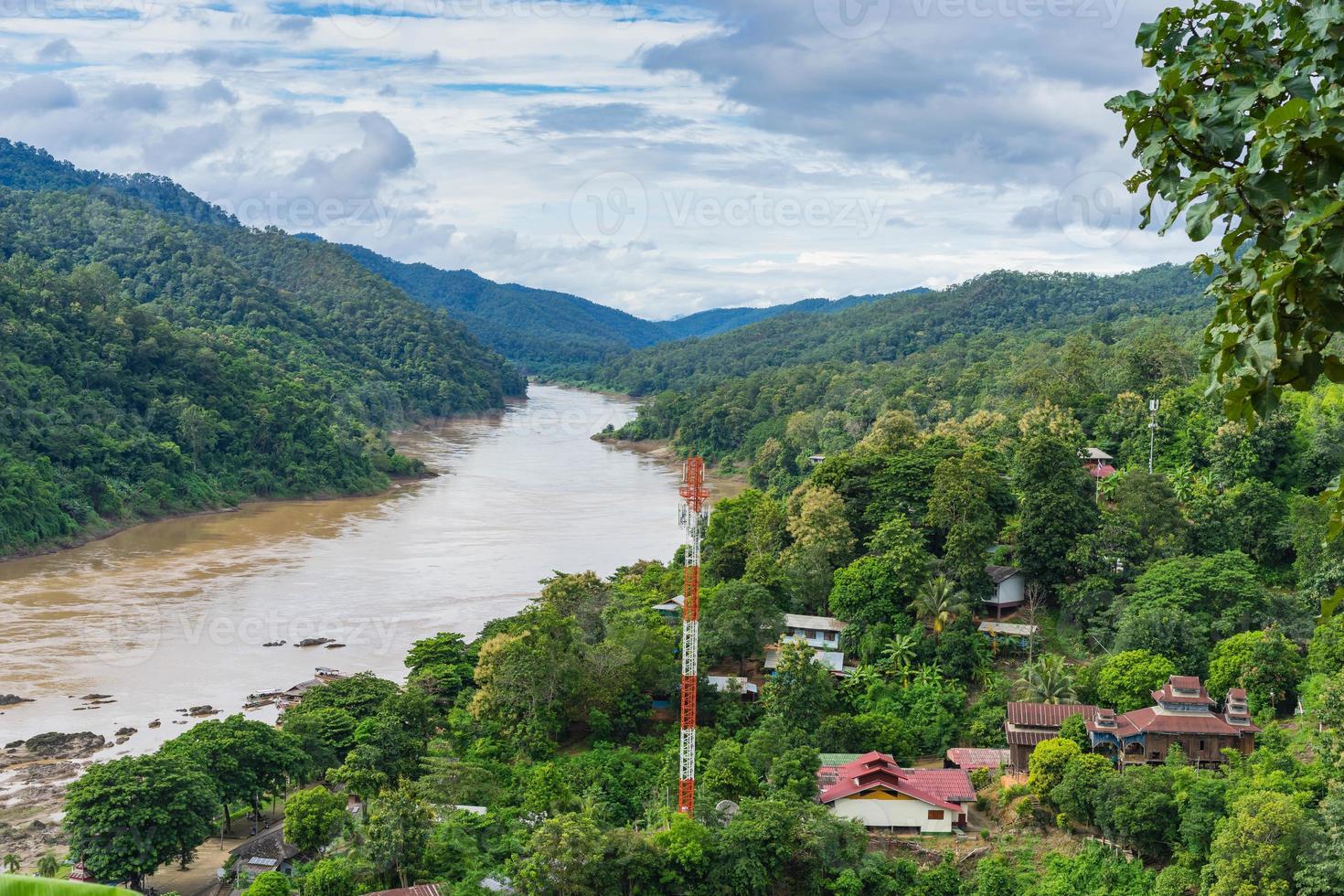 Salween river in Mae Hong Son province between Thailand and Myanmar border photo