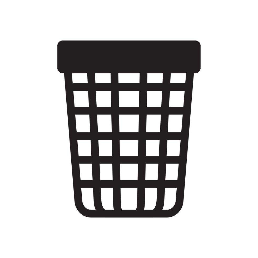 Trash can Icon template black color editable. Trash can Icon symbol Flat vector illustration for graphic and web design.