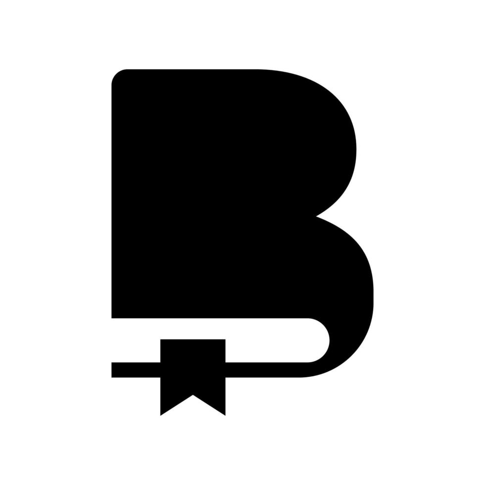 Letter B book icon design vector