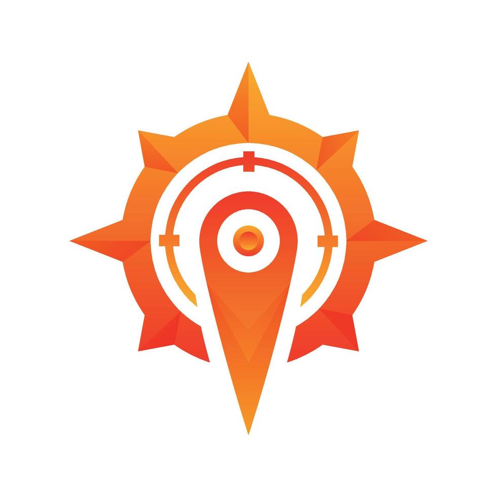compass location logo element design template icon vector