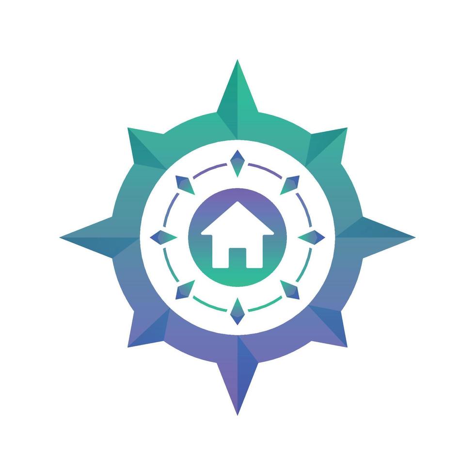 home compass logo element design template icon vector