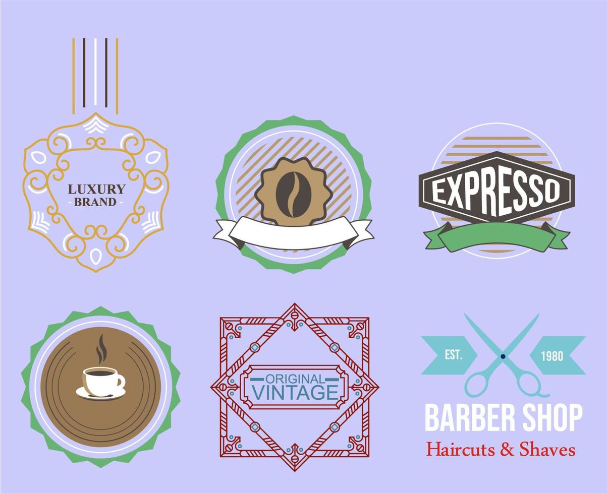 Vector collection of vintage logos for your brand