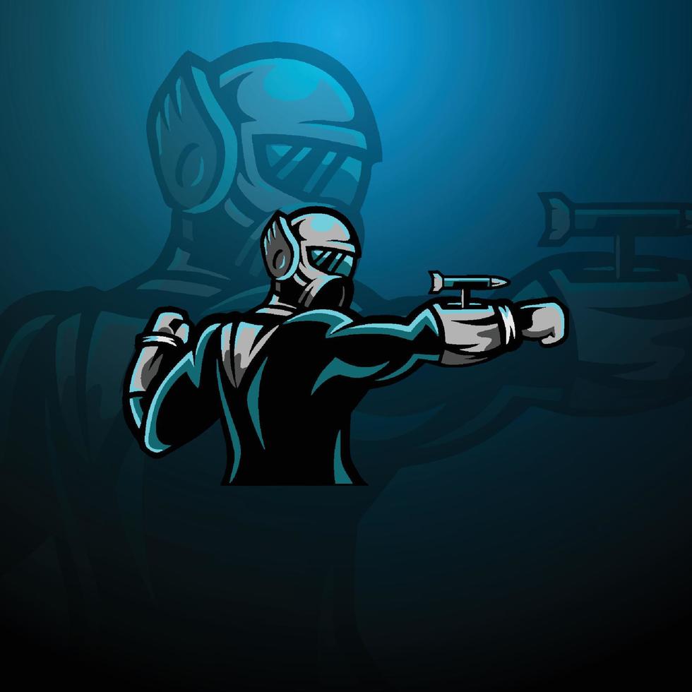 gamer mascot logo design vector