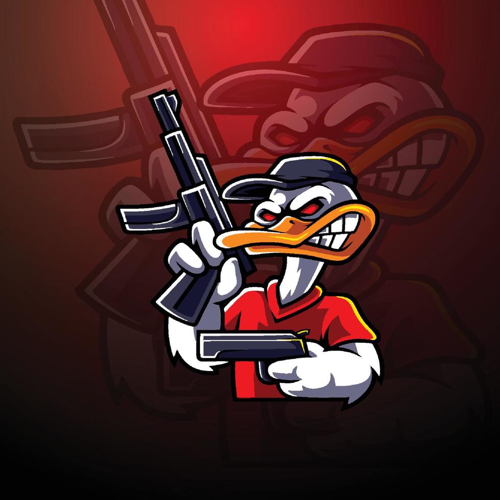 gamer mascot logo design vector