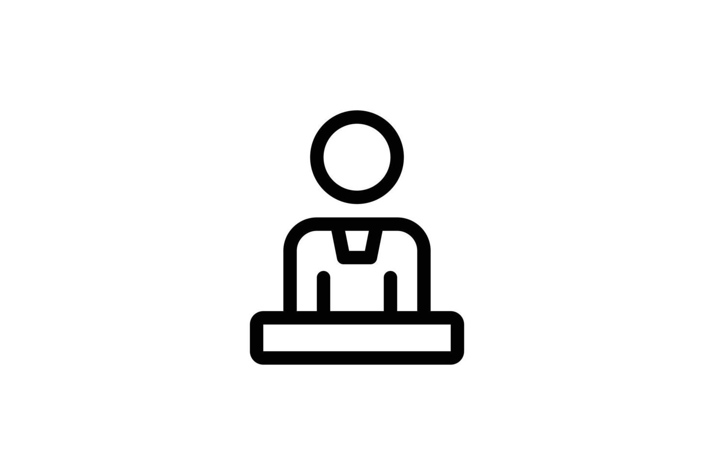 Judge Icon Law Line Style Free vector