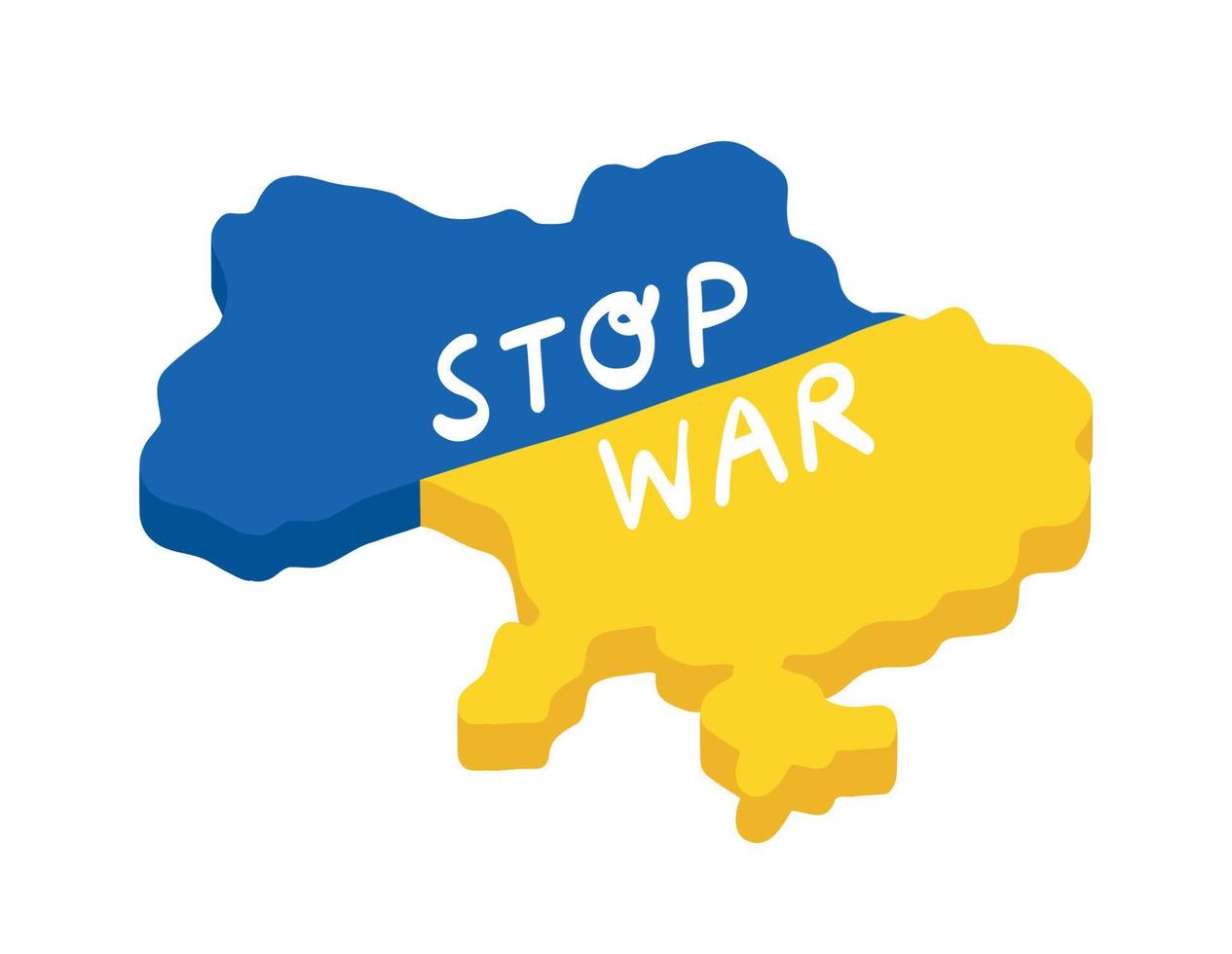 map of Ukraine, stop war, pray for Ukraine, peace for Ukraine vector