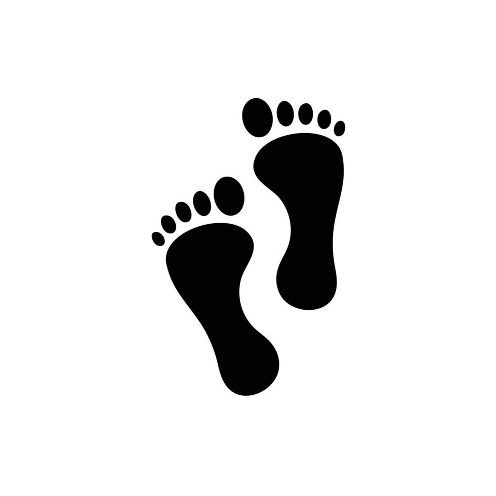 footprints vector icon template black color editable. footprints vector icon symbol Flat vector illustration for graphic and web design.eb