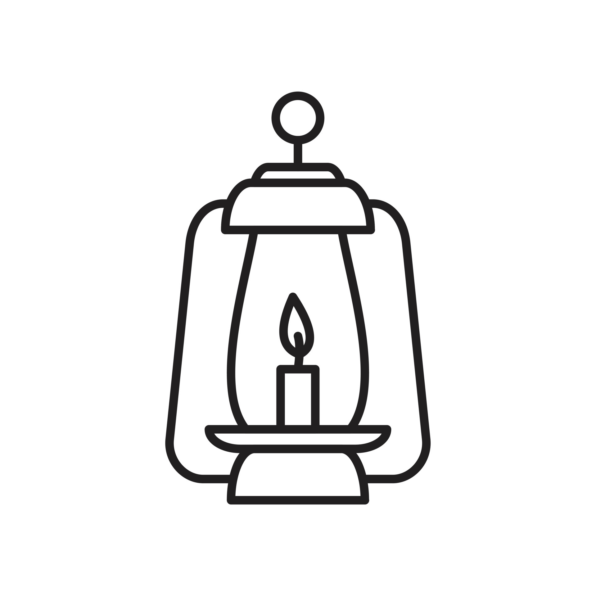 Lantern vector icon template black color editable. Lantern vector icon