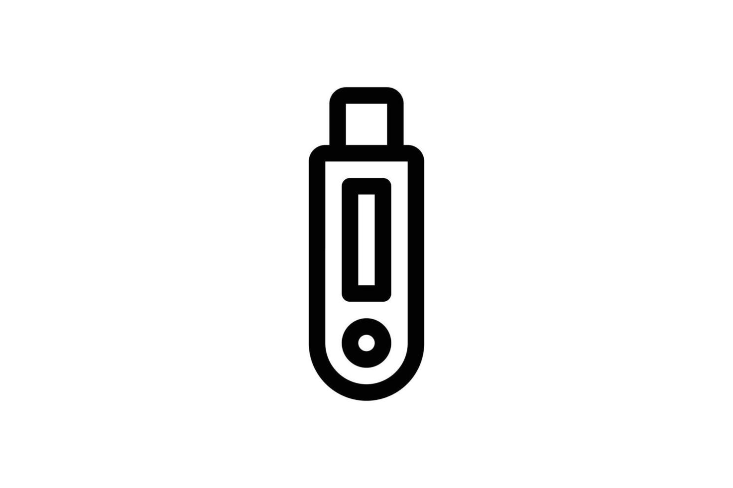 Flash Disk Icon Electronic Line Style Free vector