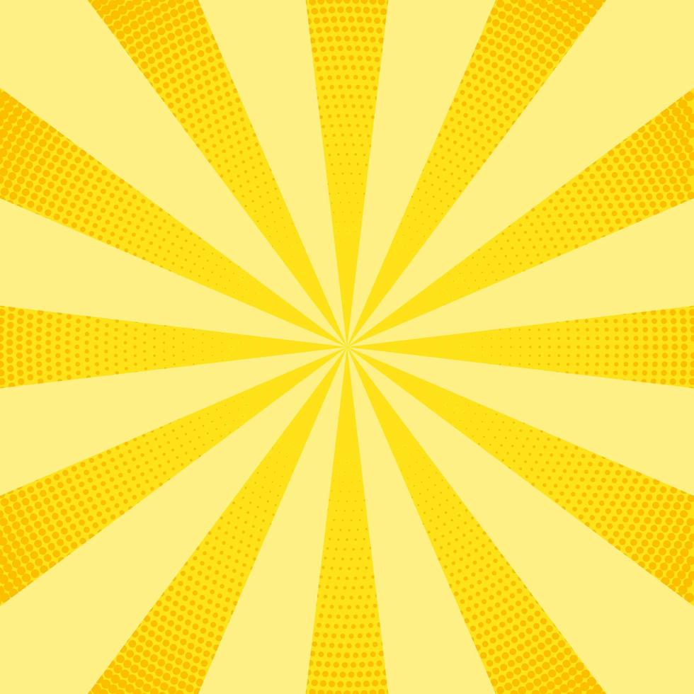 Illustration of yellow orange abstract sun rays vector