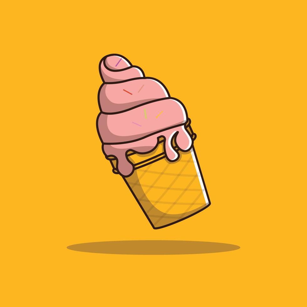 Ice Cream Vector Icon Illustration. Fast Food Collection.
