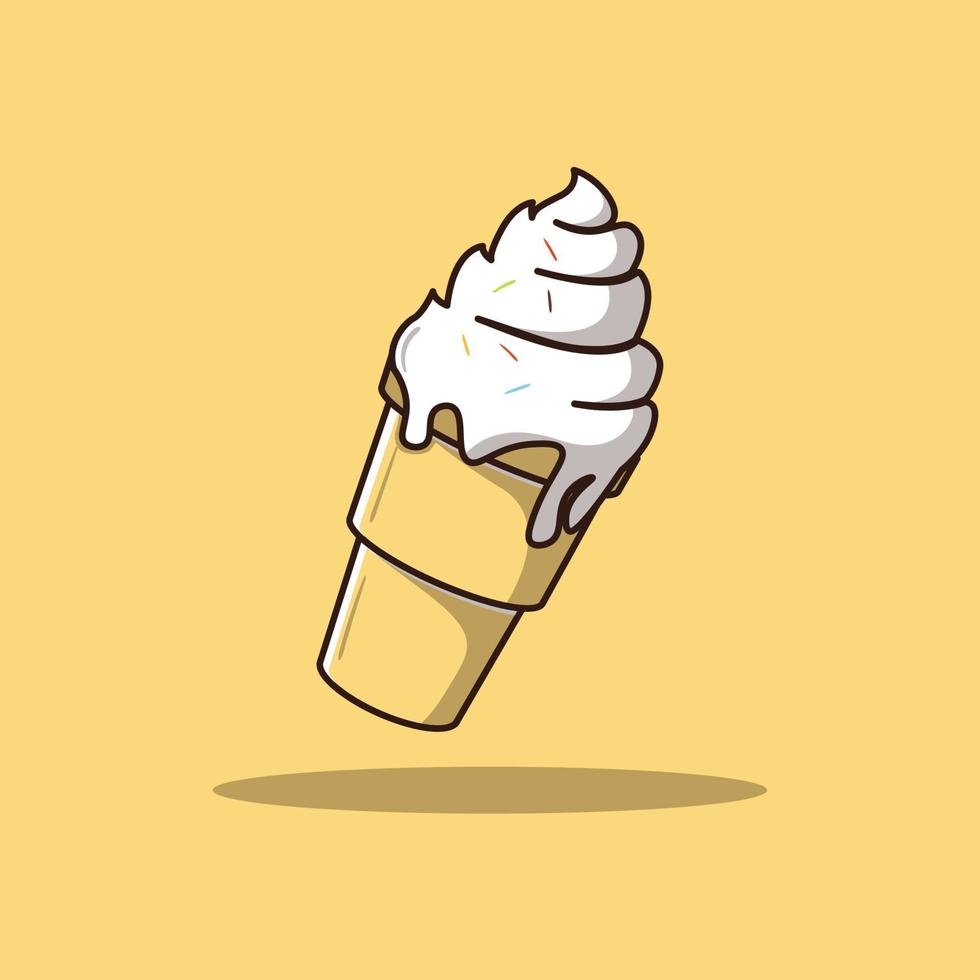 Ice Cream Vector Icon Illustration. Fast Food Collection.