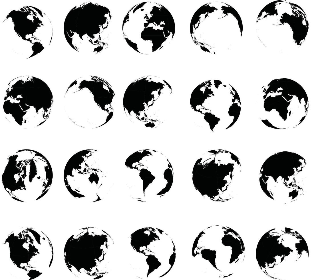 mapa del mundo, ilustración de vector plano simple, vector de mapa del mundo